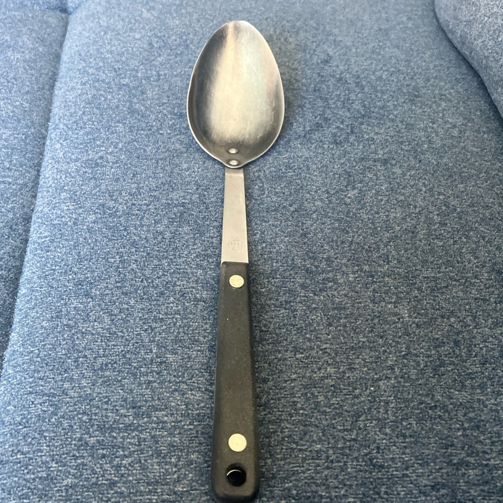 Vintage FLINT Arrowhead Solid Stainless Steel Serving Spoon 11.5 Inches Long USA